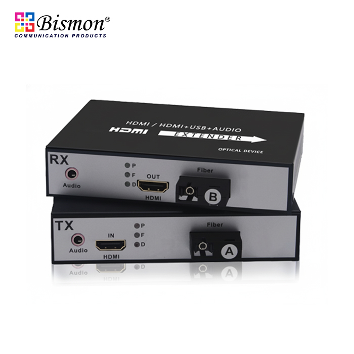 Converter HDMI+Audio to Fiber optic Single-mode 20km, SC single-fiber